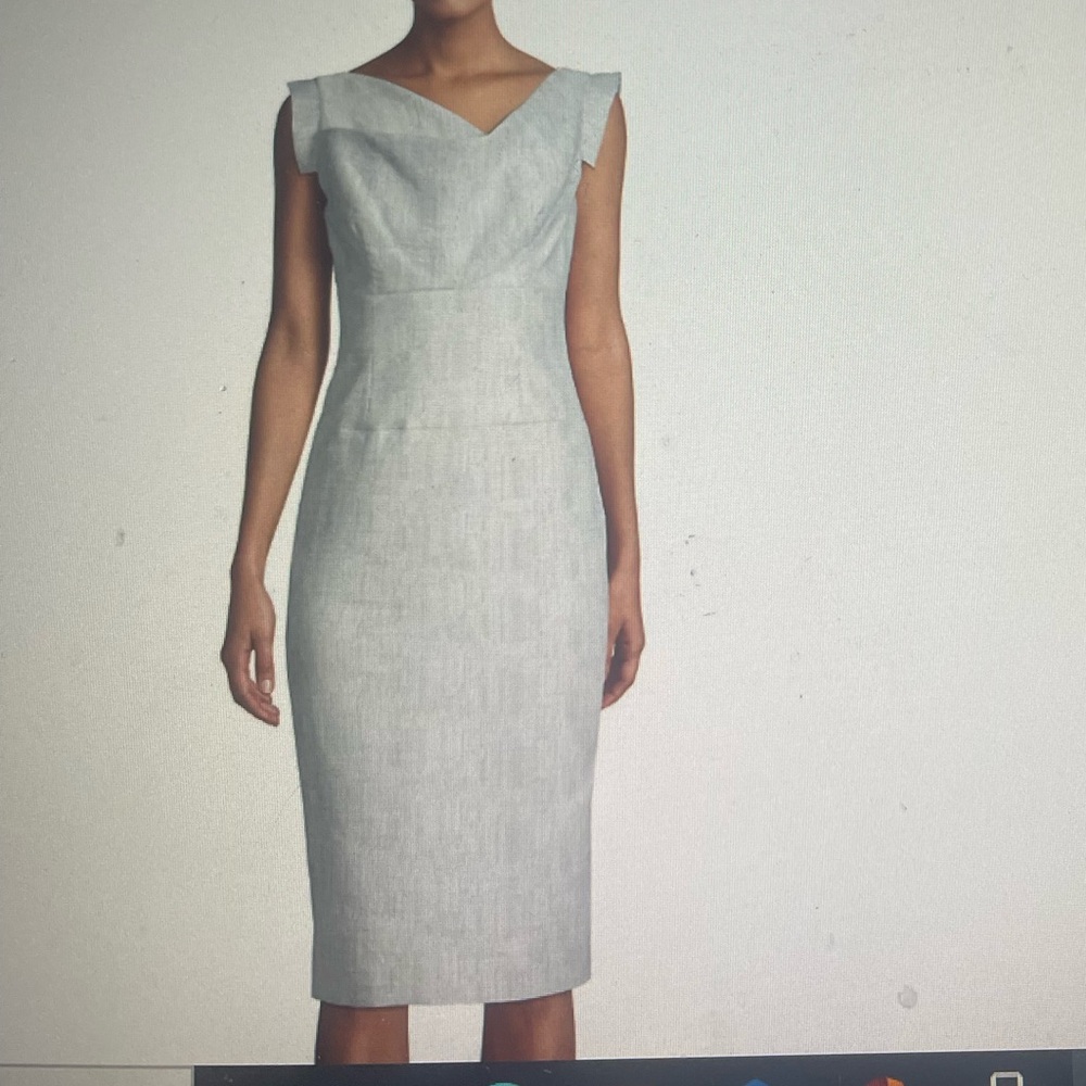Black Halo Blue Gray Sheath Mini Dress Sleeveless